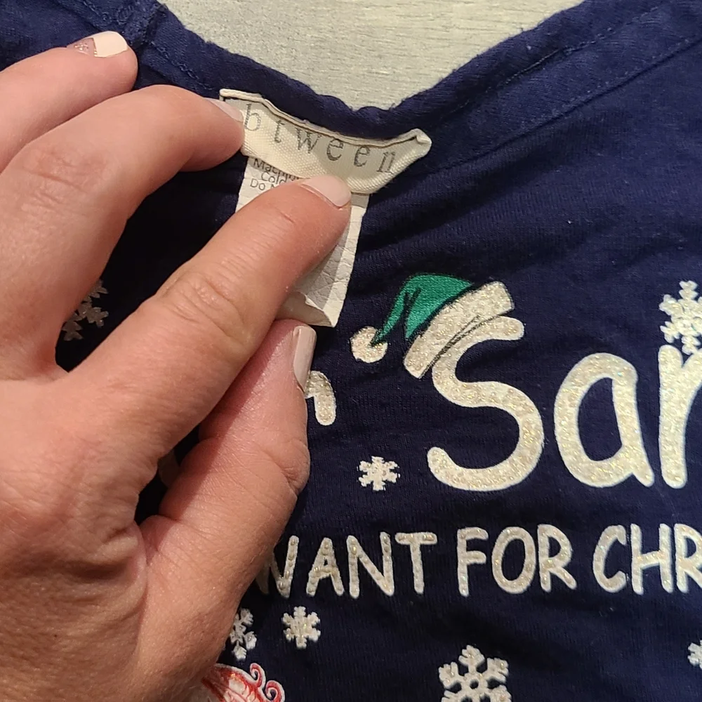 🍦Btween Santa Christmas List Girls Tee 🪅